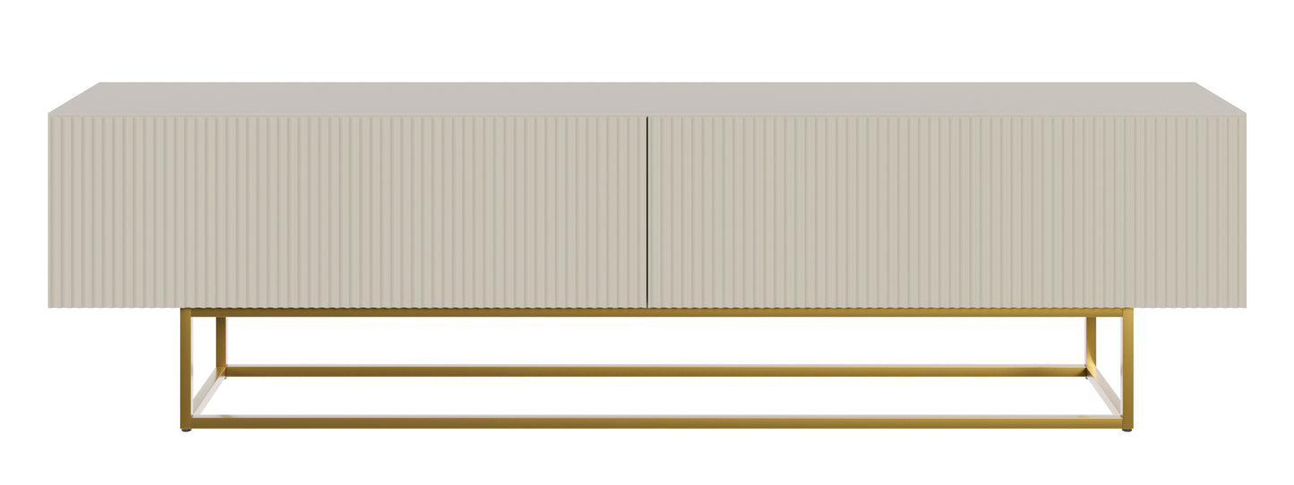 TV skapis Velda 175/46/31 cm bēšs/zelts