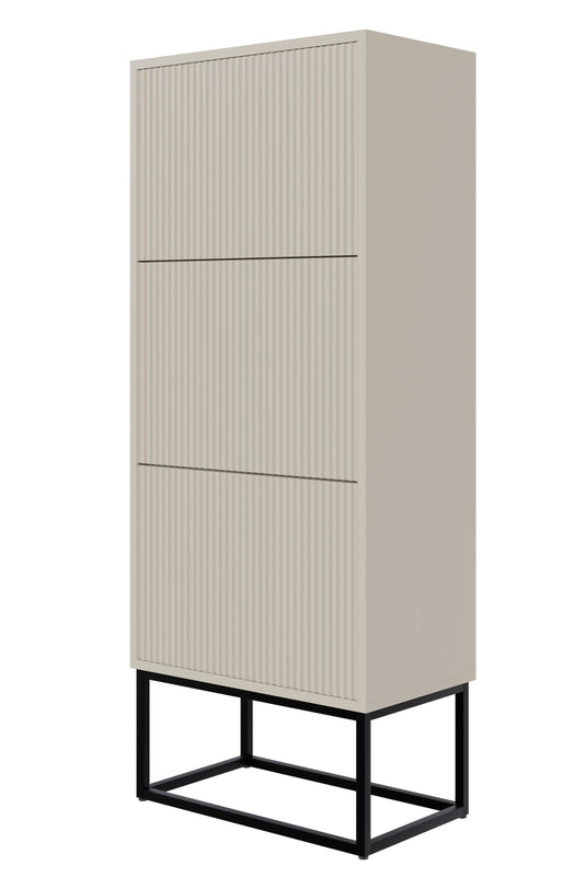 Apavu skapis Velda 50/30/125 cm bēšs/melns