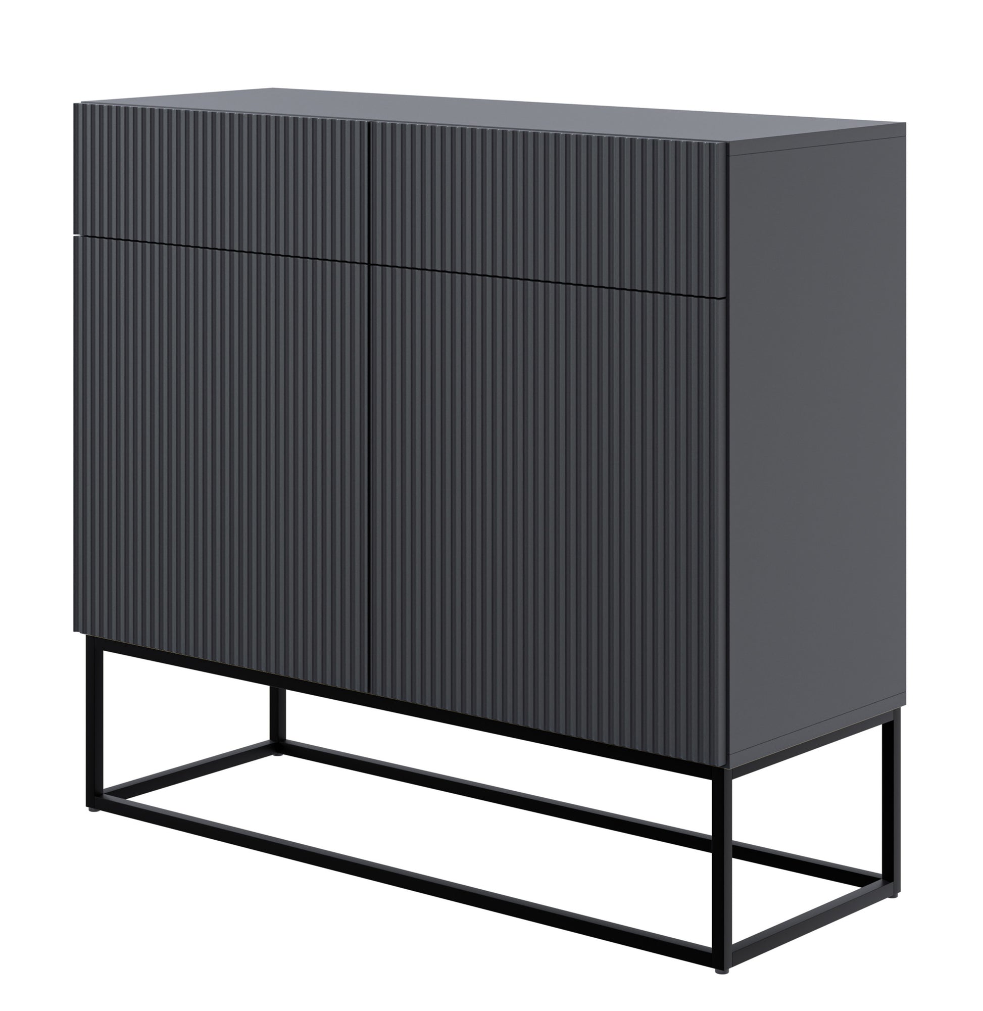 Kumode Velda  100/90/38 cm melns/melns - N1 Home