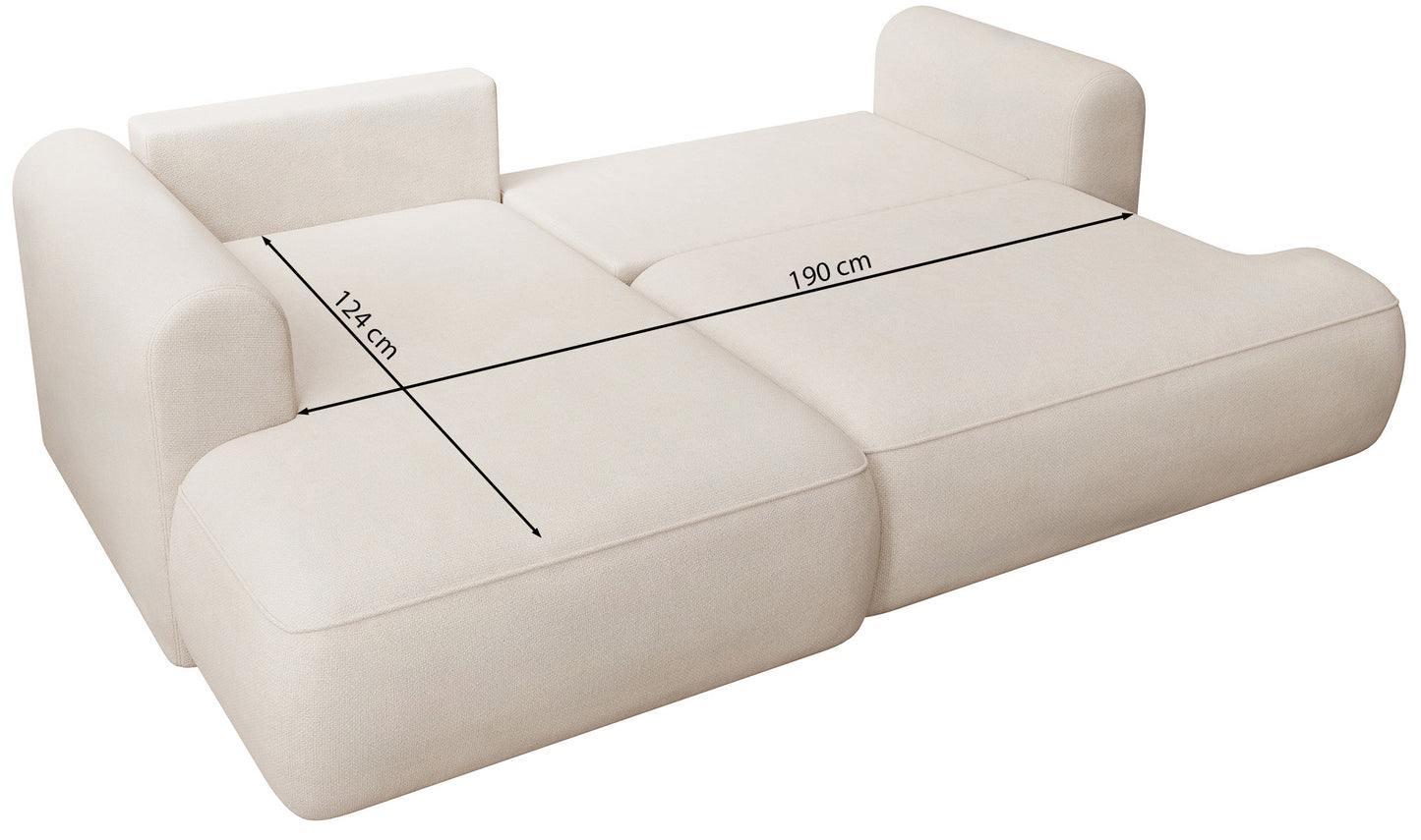 Dīvāns Ovors mini 238/93/156 cm Storm 97 - N1 Home