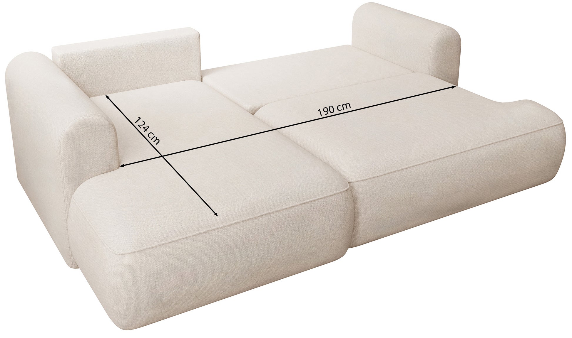 Dīvāns Ovors mini 238/93/156 cm Storm 97 - N1 Home