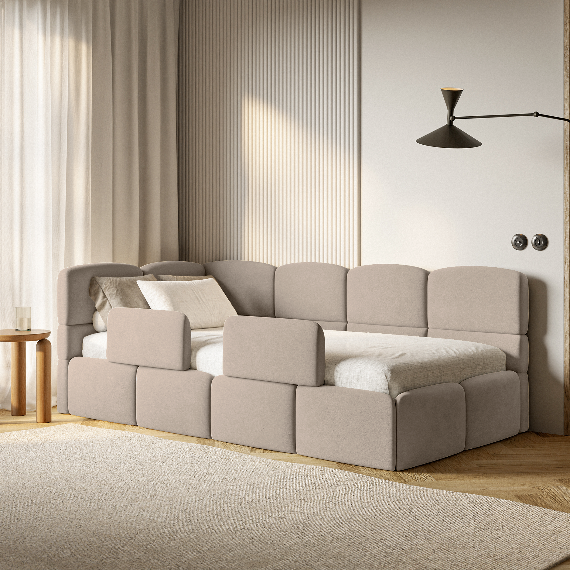 Gulra ar matraci Clod 220/88/110 cm Piano 03 - N1 Home