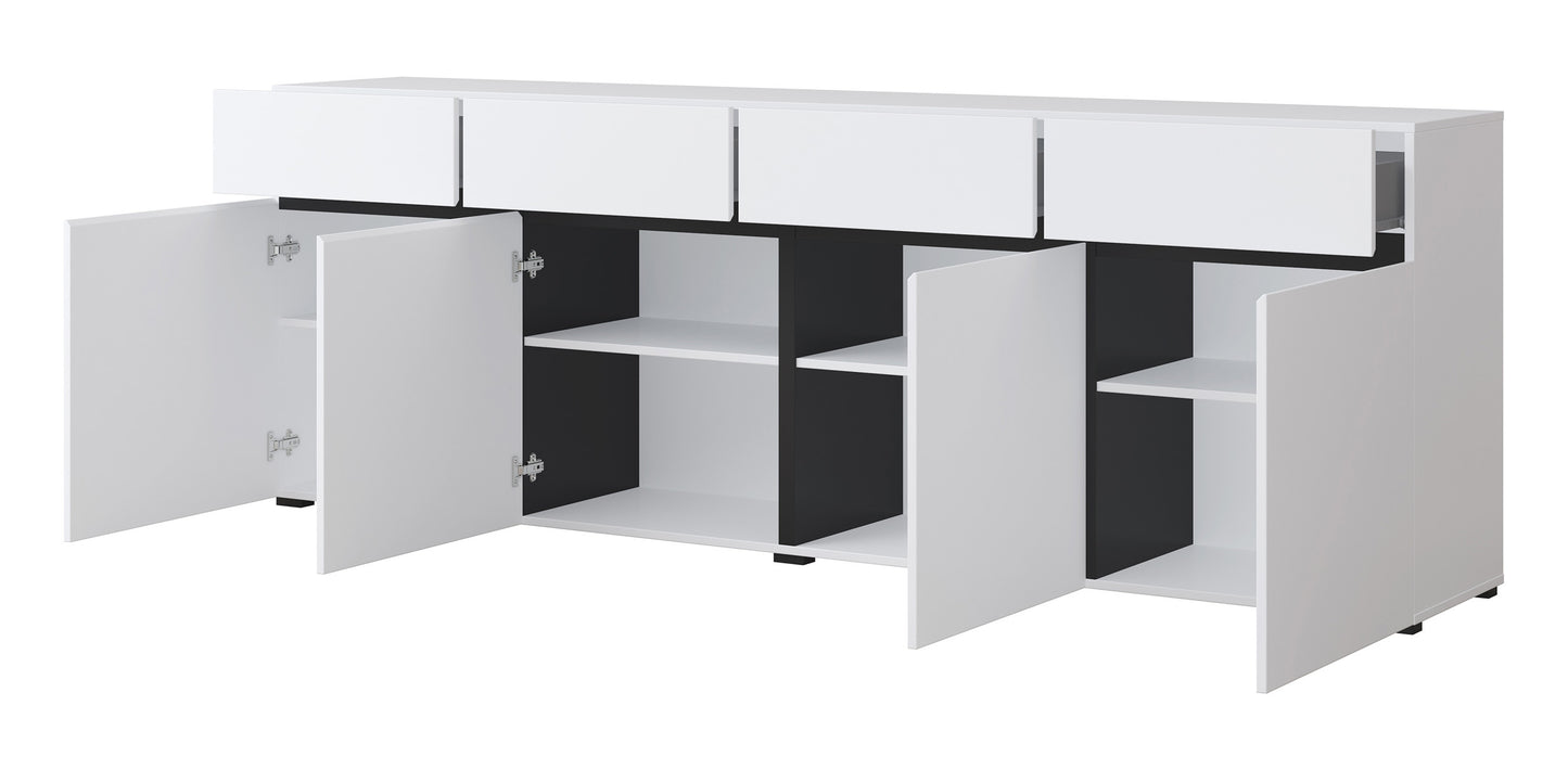 Kumode Kruzat 224/78/40 cm balts