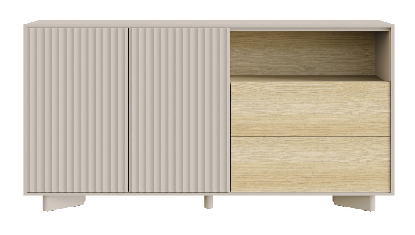 Kumode Distri Riffle 156/80/35 cm Vičencas ozols/kašmirs