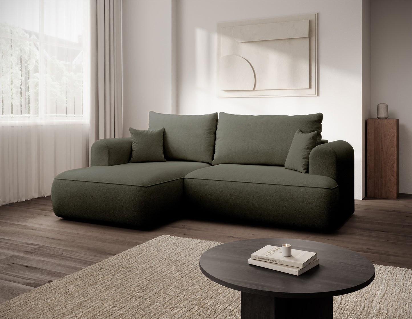 Dīvāns Ovors mini 239/93/156 cm Storm 34 - N1 Home