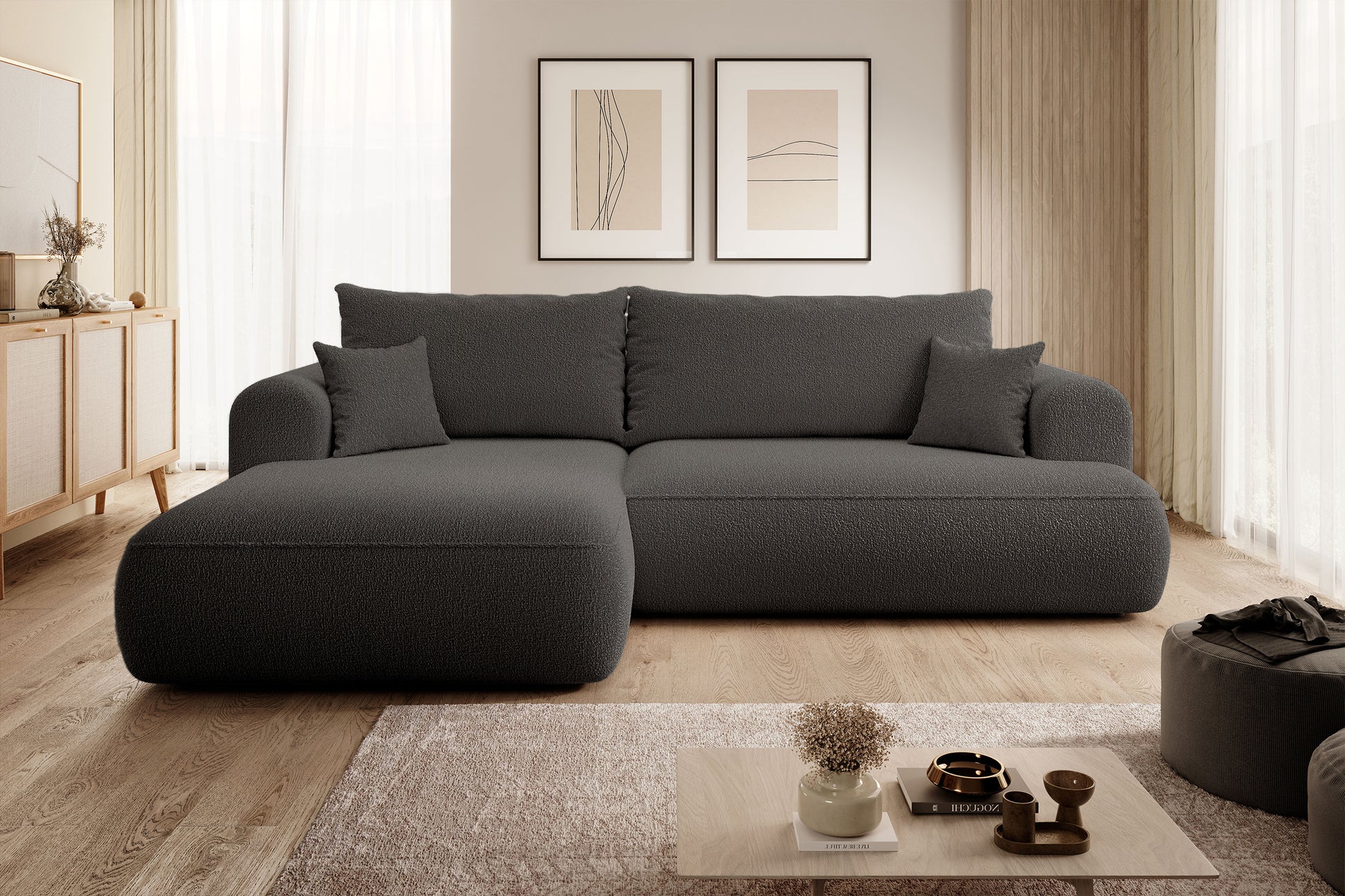 Dīvāns Ovors 260/93/165 cm Abriamo 8 - N1 Home