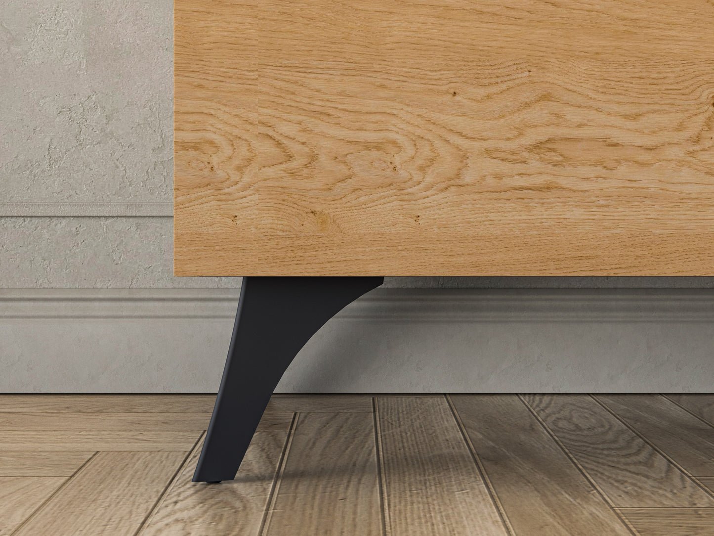 Skapis Toskana 189/57/38 cm ozols/melns