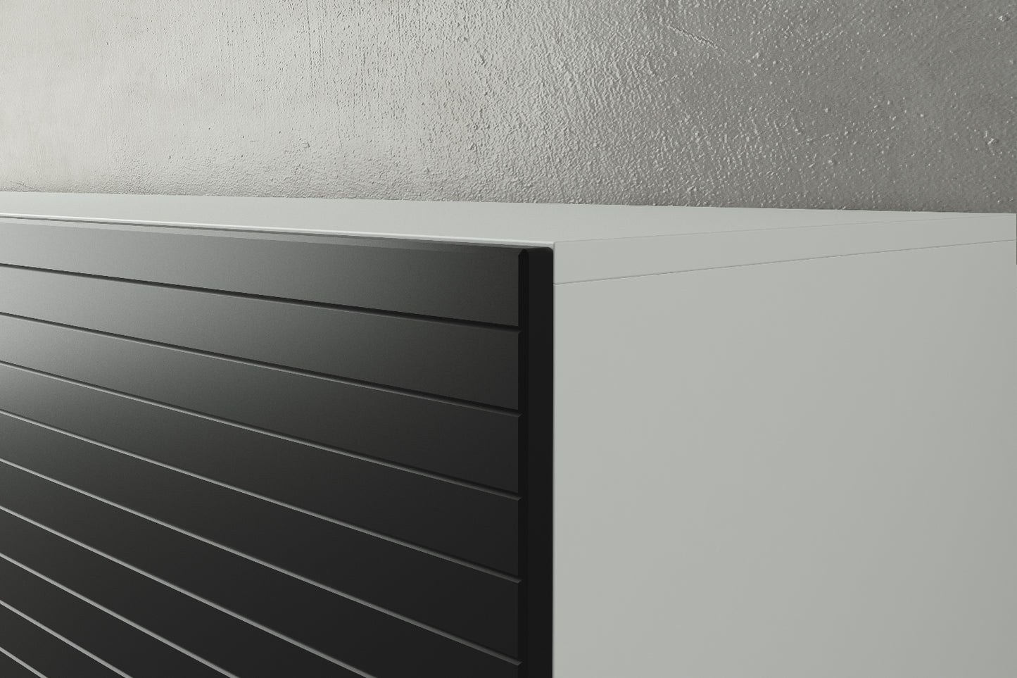 Kumode Gontal 110/70/45 cm melns/balts