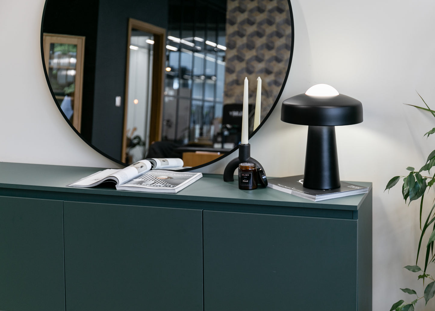 Kumode Bommo 150/77/35 cm tumši zaļs