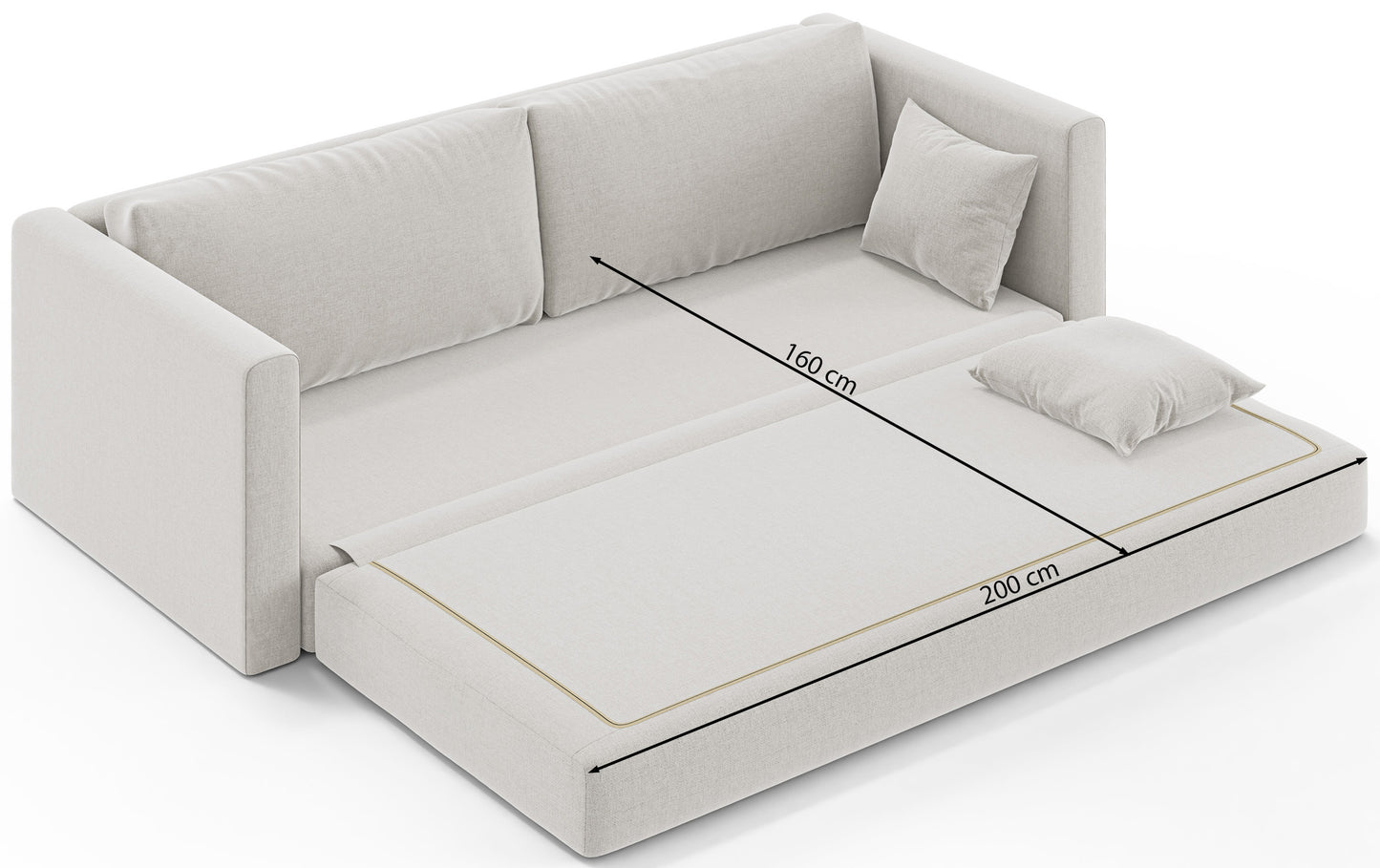 Dīvāns Evolia 160/200/42 cm Verita 01 - N1 Home