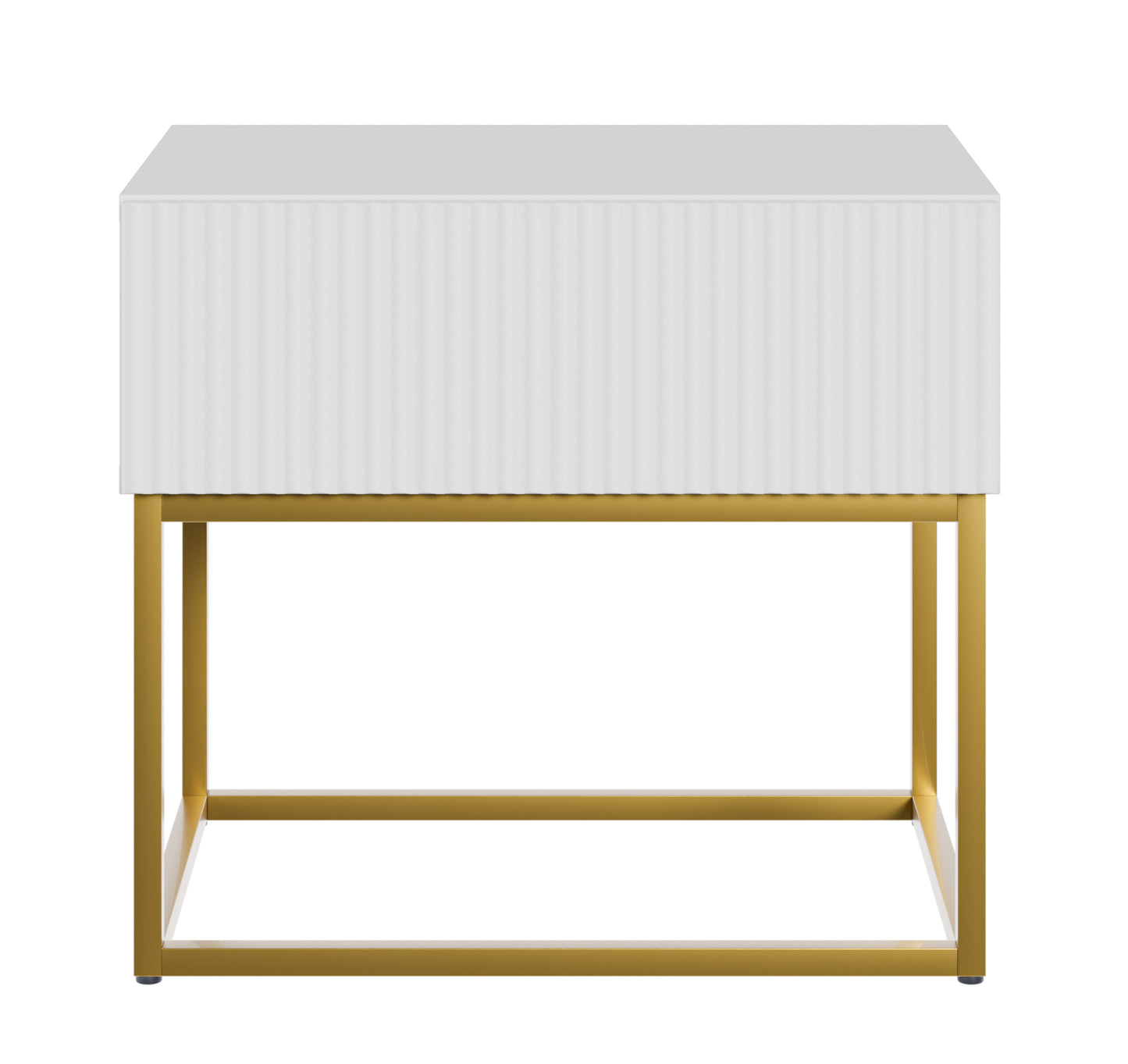 Naktsskapis Velda 50/44/35 cm balts/zelts - N1 Home