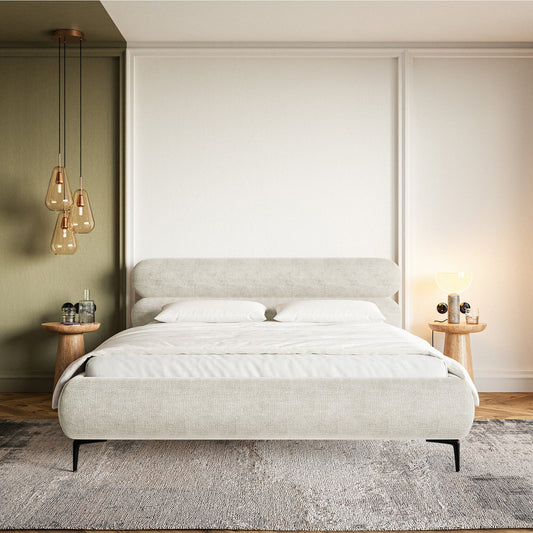 Gulta  Loure 140/160/180x200 cm Perfect Harmony 02/melns kājas - N1 Home