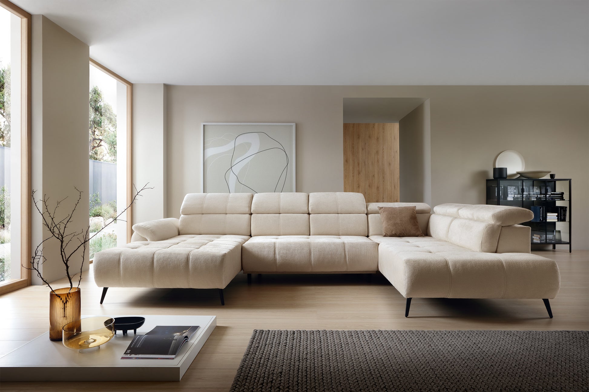 Dīvāns Matio U 98/375/208 cm Aphrodite 02 - N1 Home