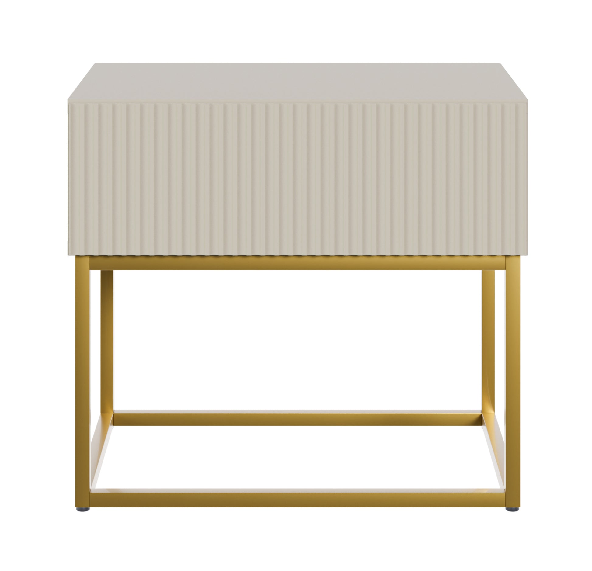 Naktsskapis Velda 50/44/35 cm bēšs/zelts - N1 Home
