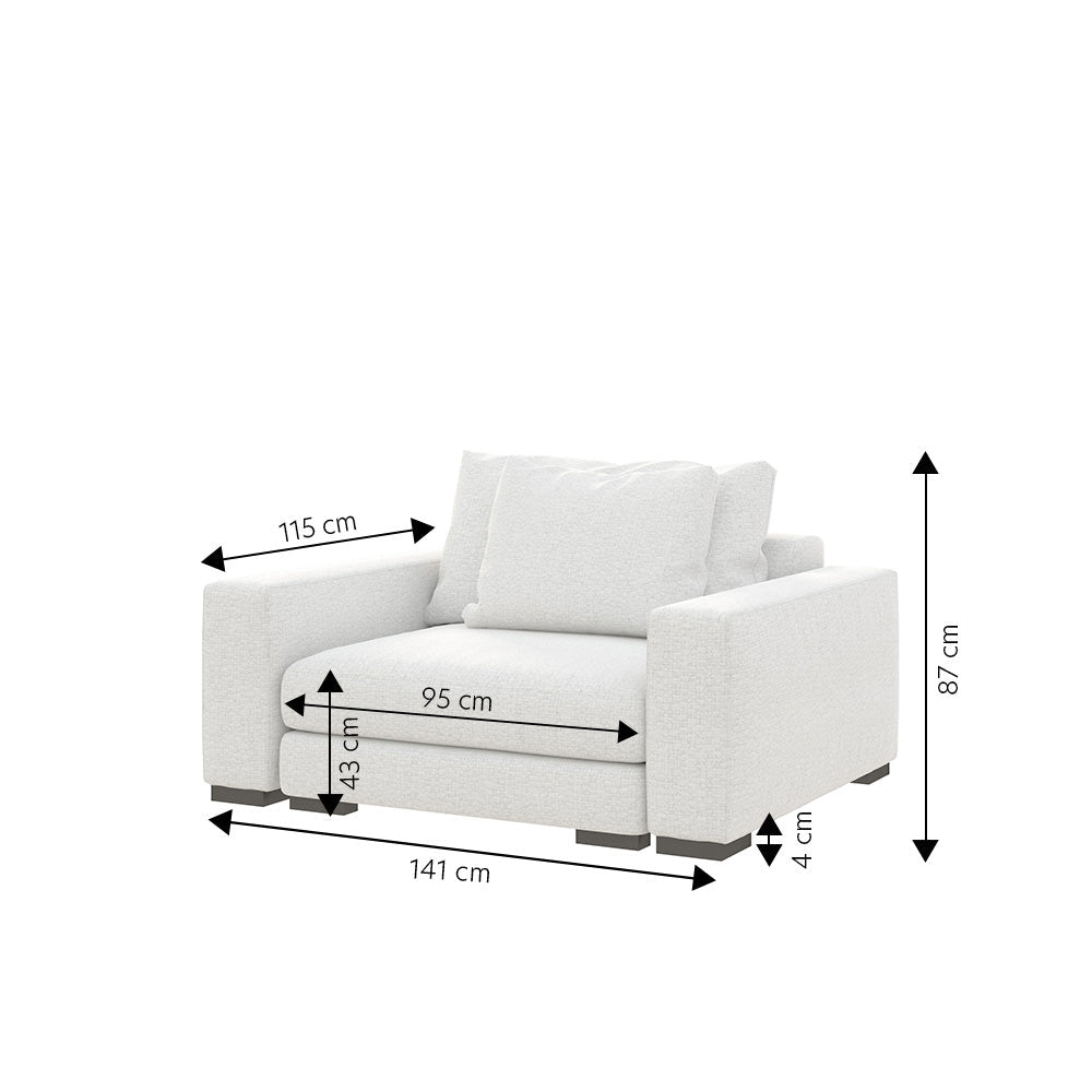 Krēsls Milia 87/141/115 cm Grande 90
