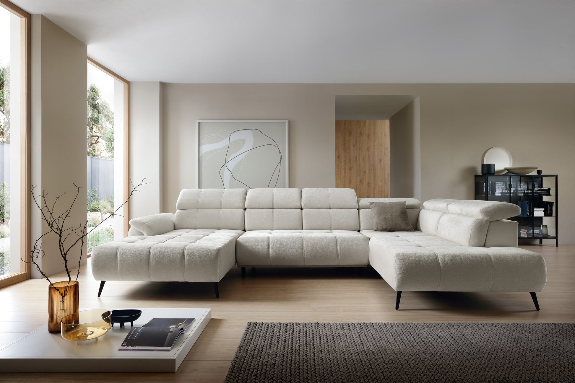 Dīvāns Matio U 98/375/208 cm Aphrodite 01 - N1 Home