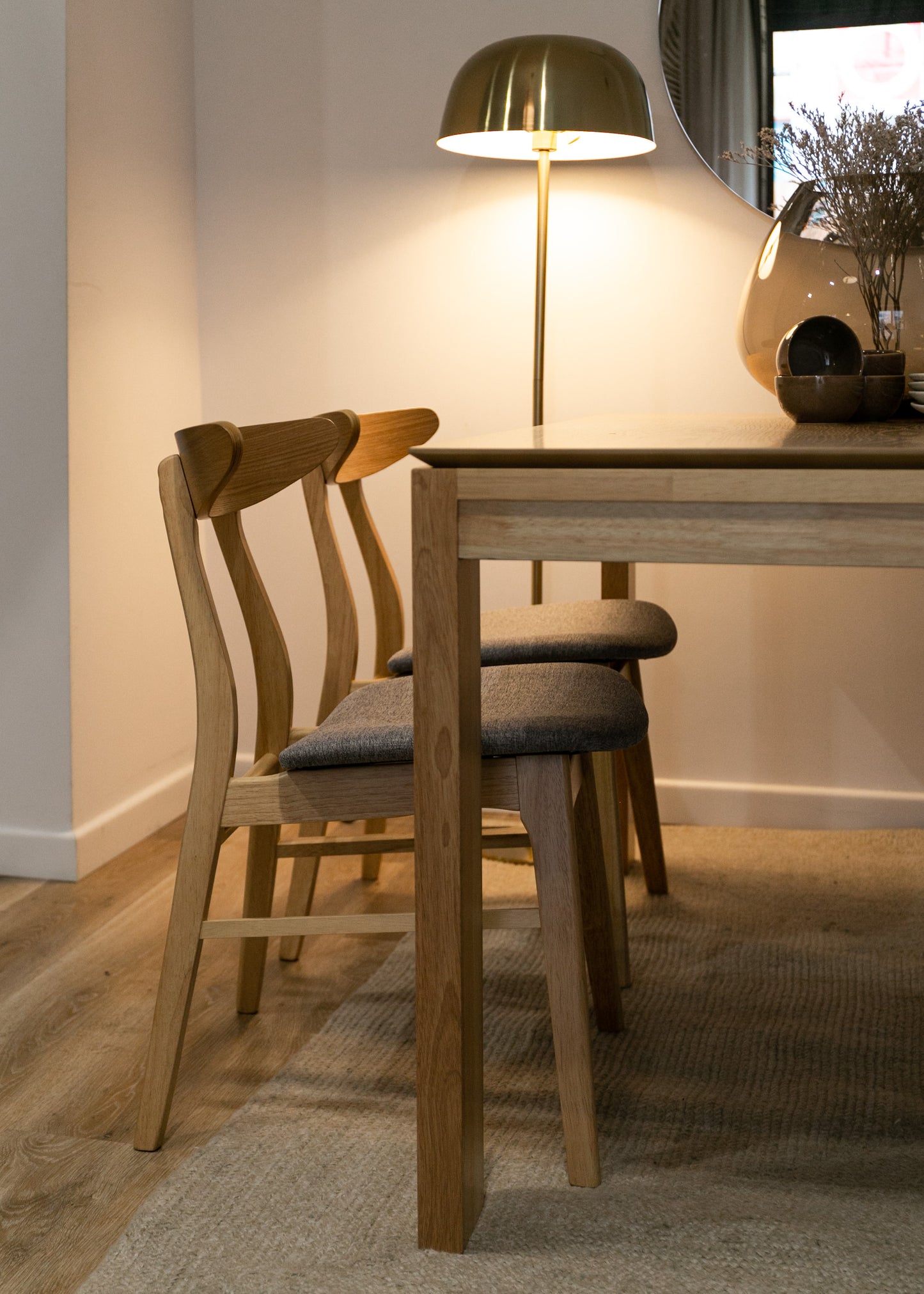 Krēsls Gudli 77/49/52 cm pelēks/ozols - N1 Home