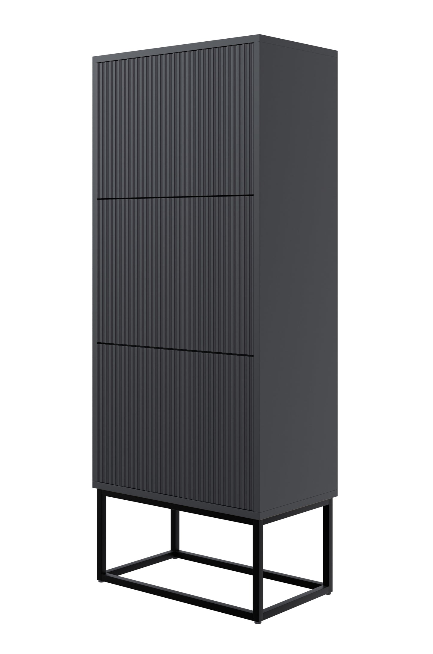 Apavu skapis Velda 50/30/125 cm melns/melns