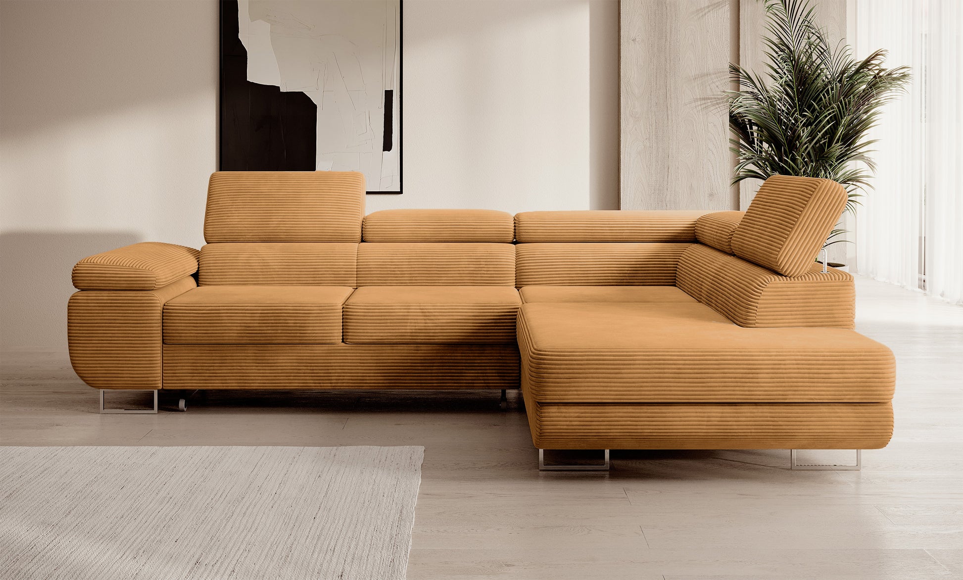 Dīvāns Steva 90/275/203 cm Poso 01 - N1 Home