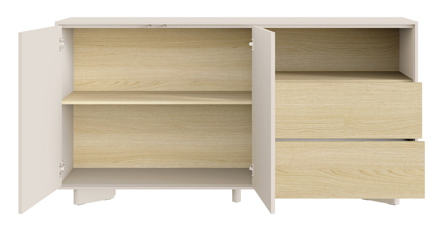 Kumode Distri 156/80/35 cm Vičencas ozols/kašmirs