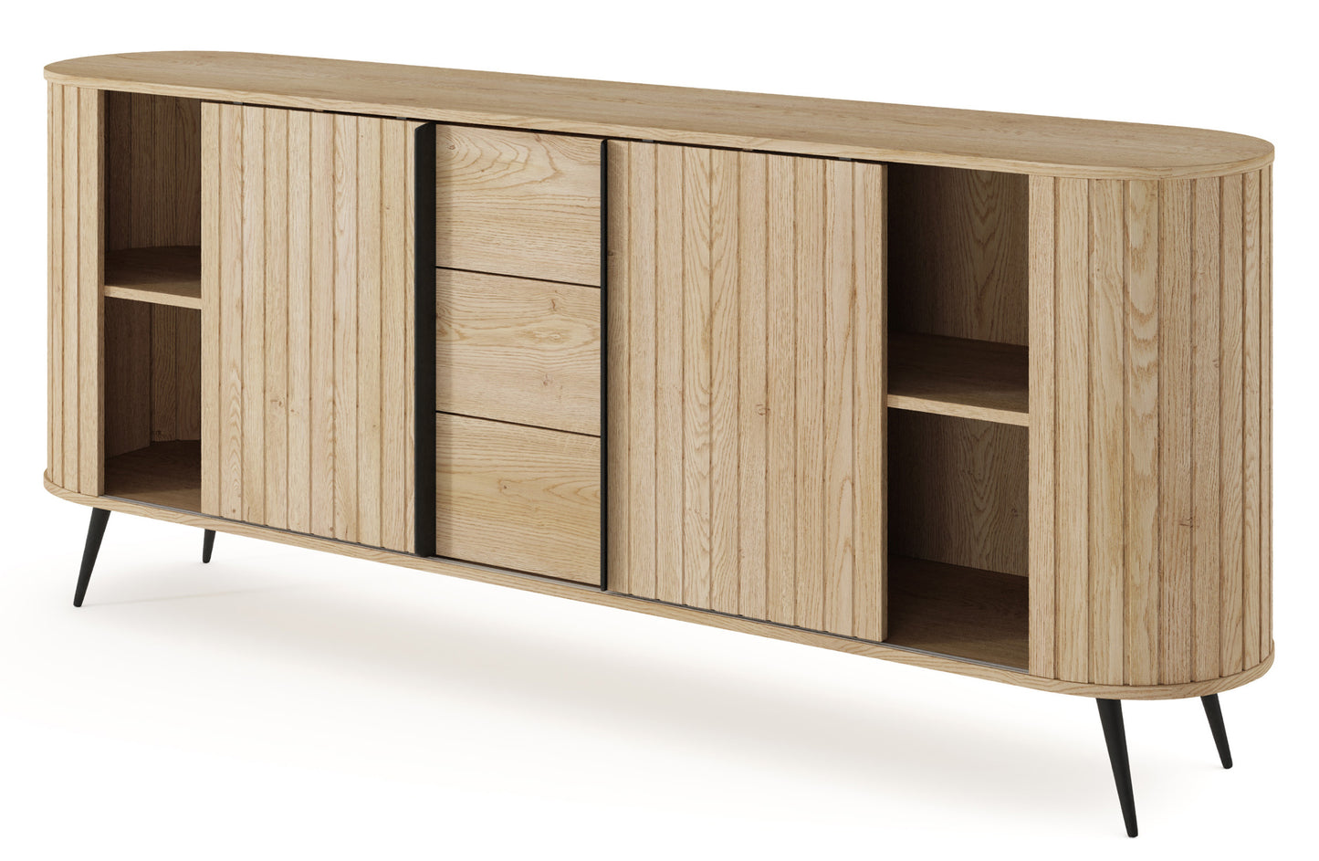 Kumode Lavas 196/81/40 cm Kremonas ozols