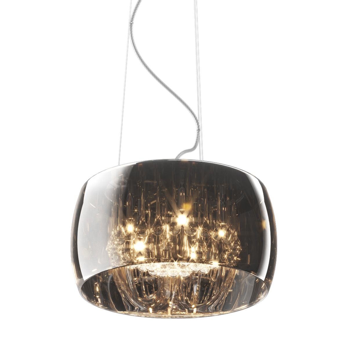 Piekaramā lampa Kristāla 145/50 cm hroms