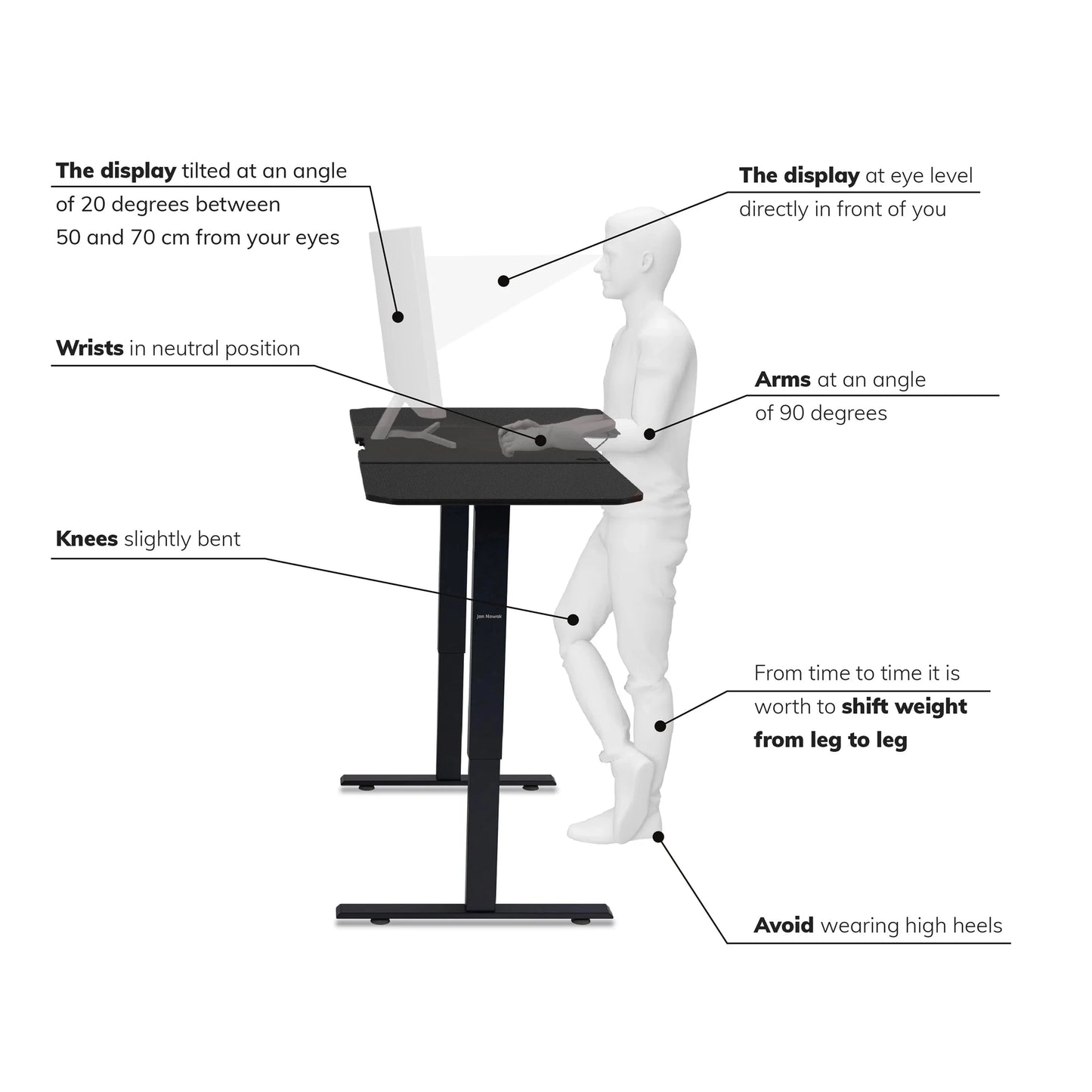 Galds RO 140/60 cm melns - N1 Home