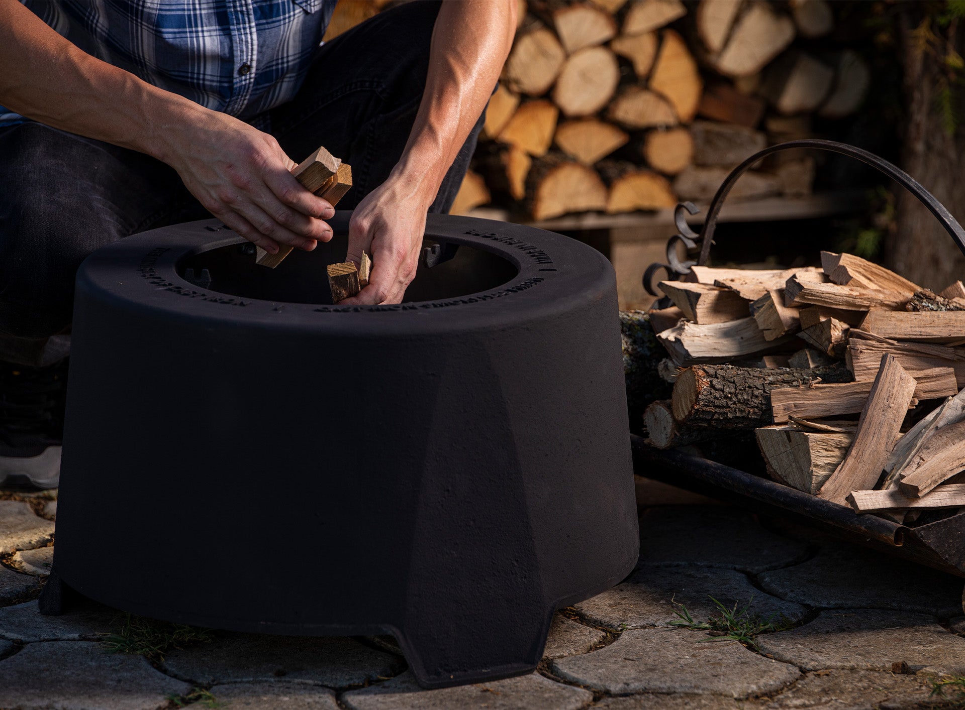 Bezdūmu kamīns Flyfire  56/33/56 cm melns - N1 Home