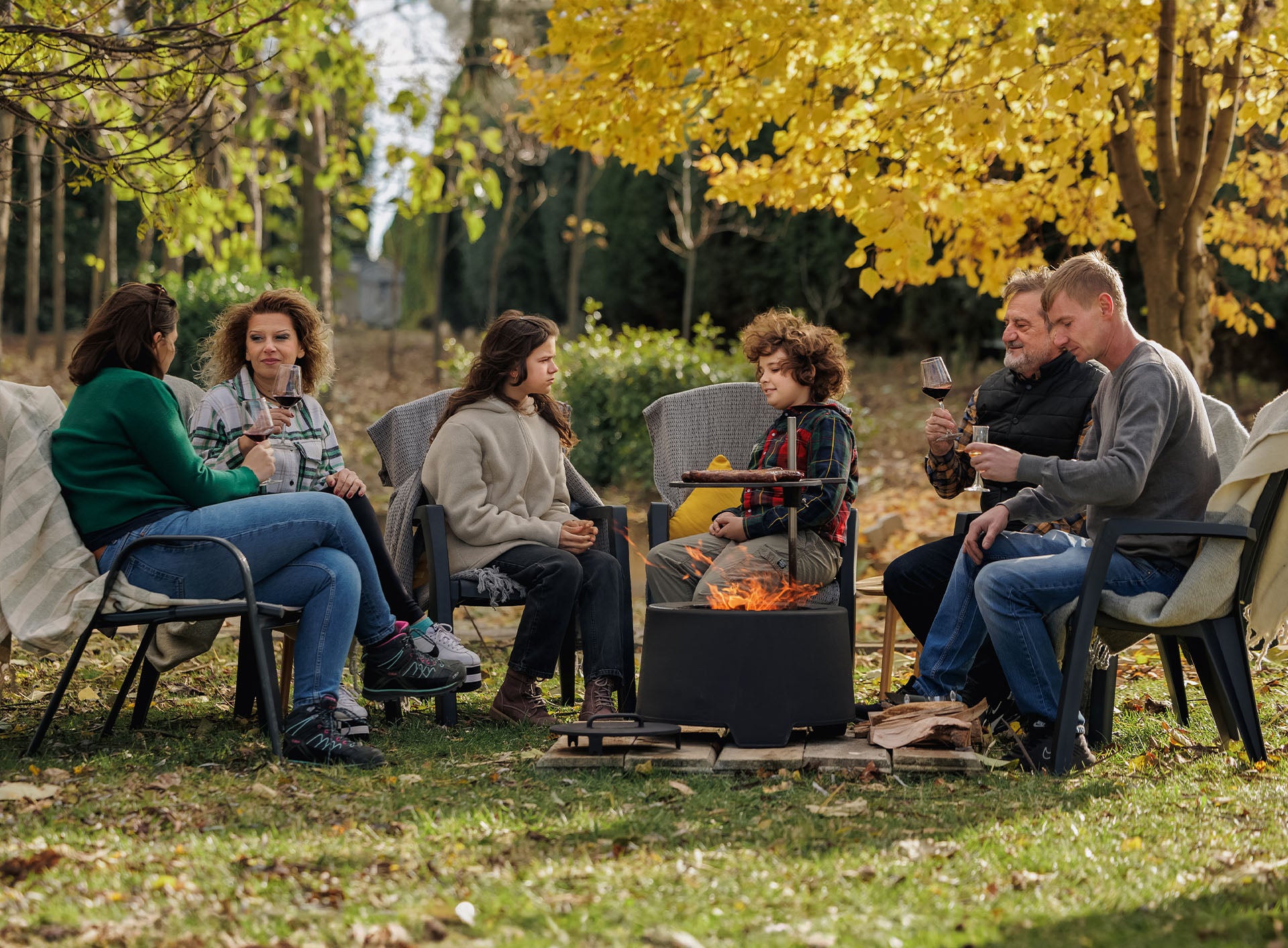 Bezdūmu kamīns Flyfire  56/33/56 cm melns - N1 Home