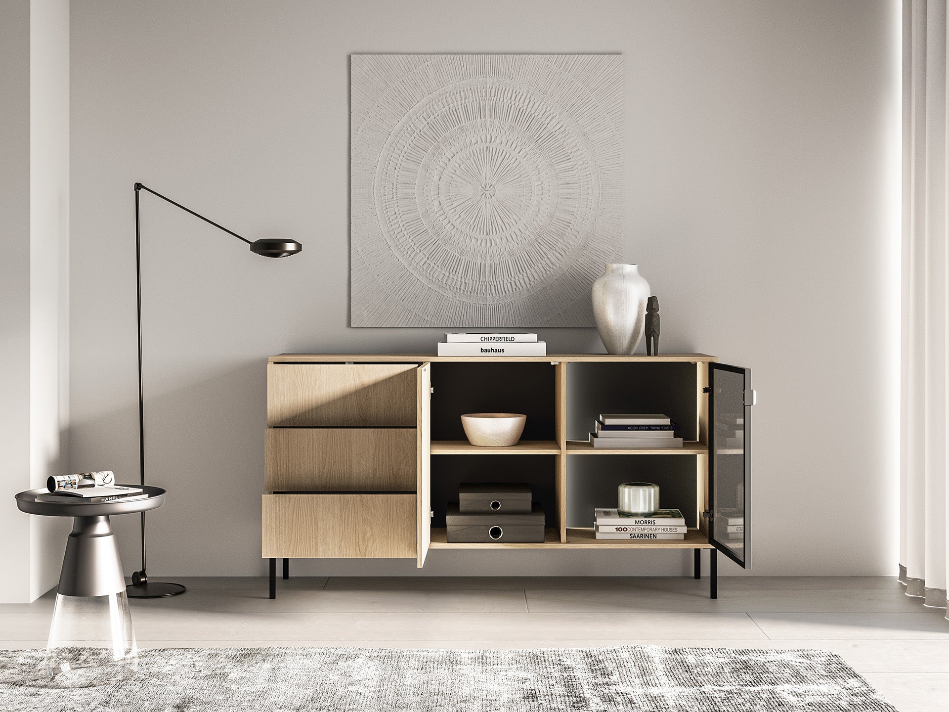 Kumode Baree 160/86/40 cm Lindberg ozols - N1 Home