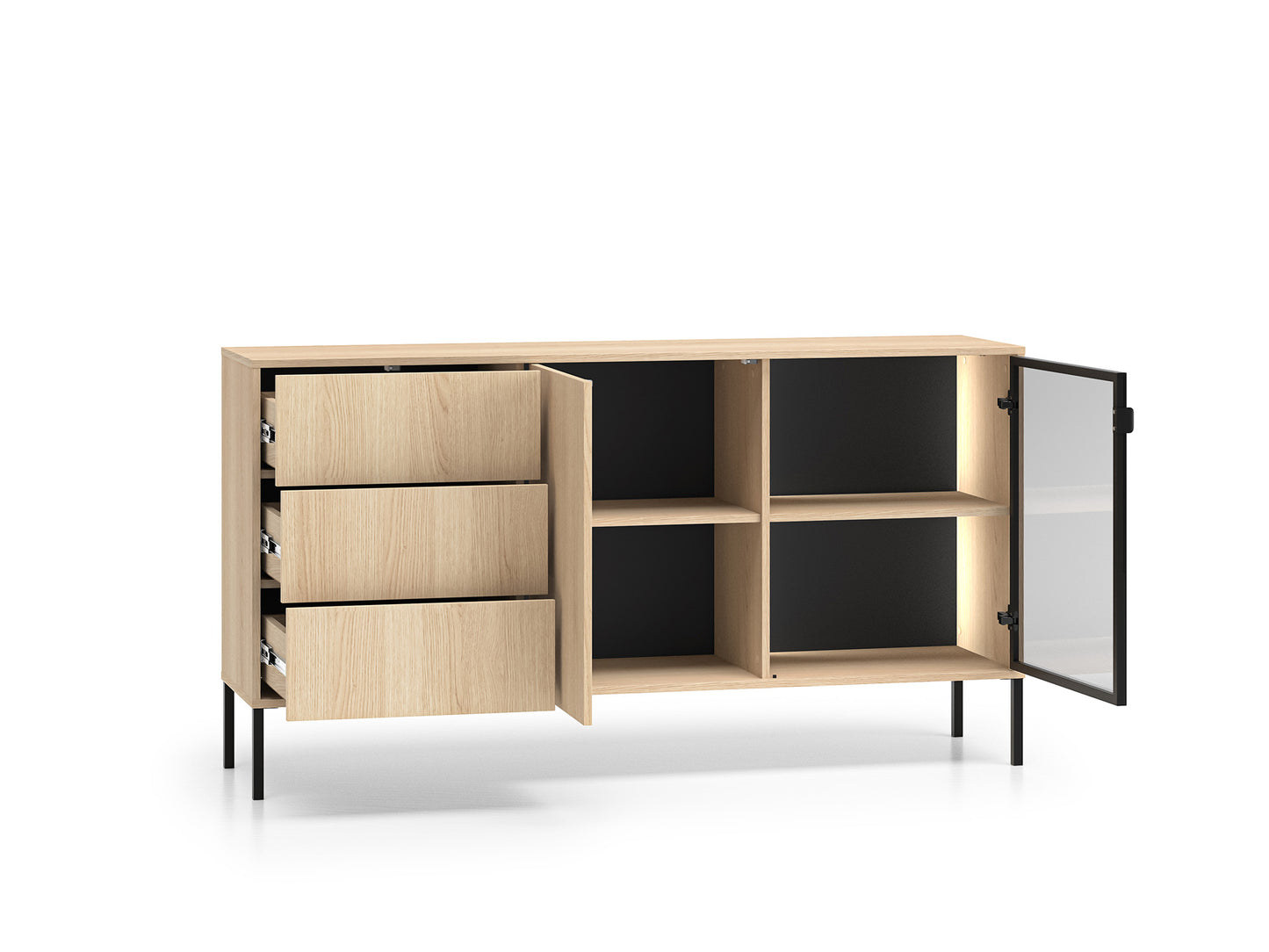 Kumode Baree 160/86/40 cm Lindberg ozols - N1 Home