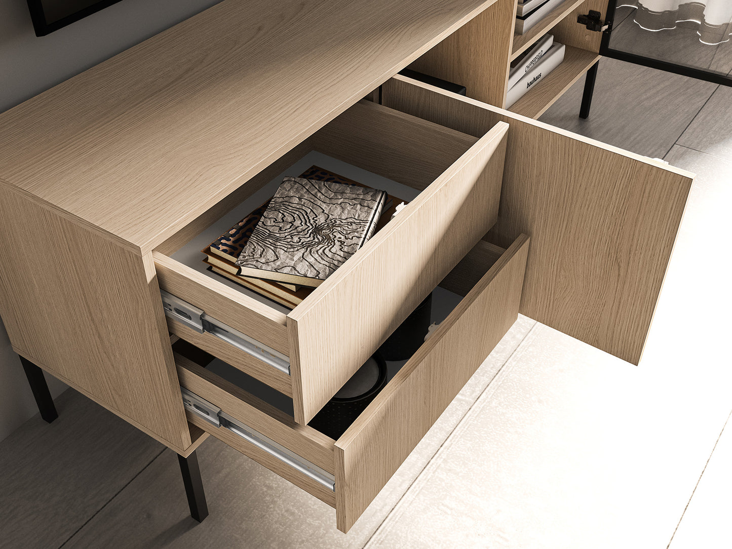 TV skapis Baree 160/59/40 cm Lindberg ozols