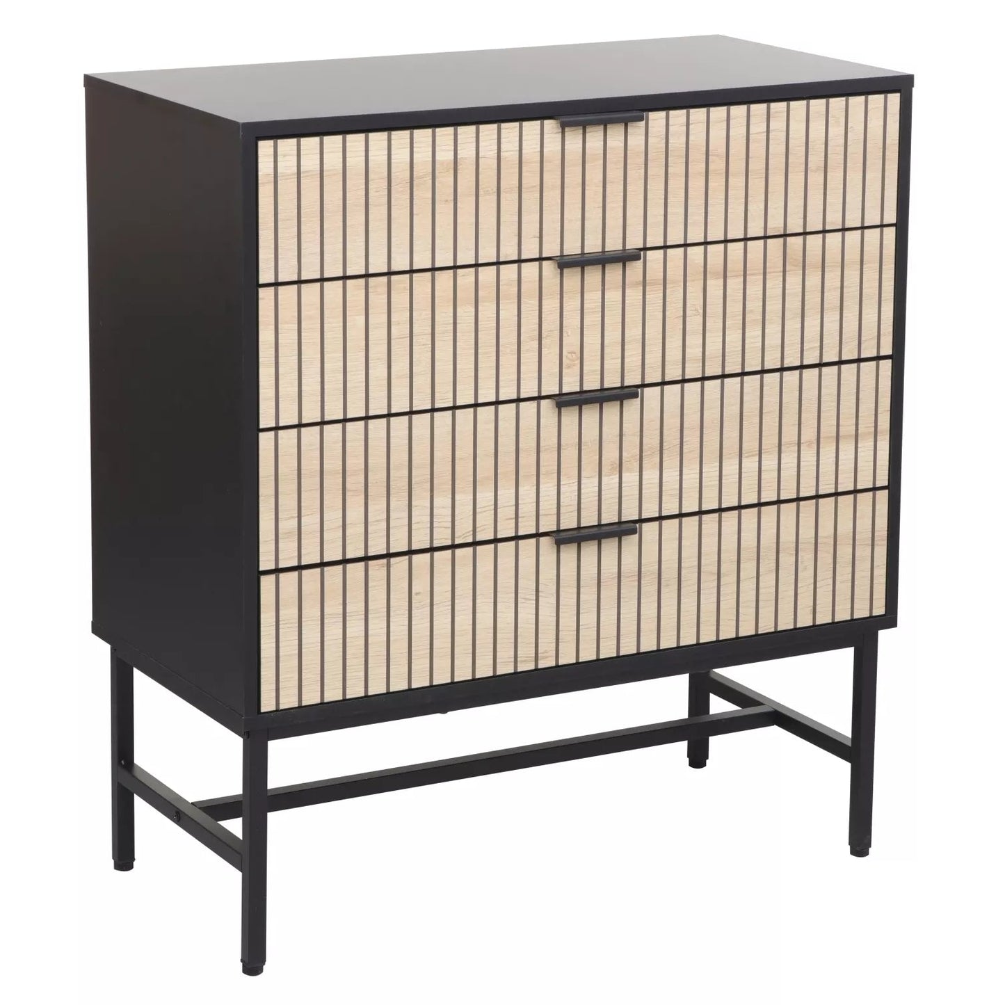 Kumode Maros 90/40/80 cm ozols/melns - N1 Home