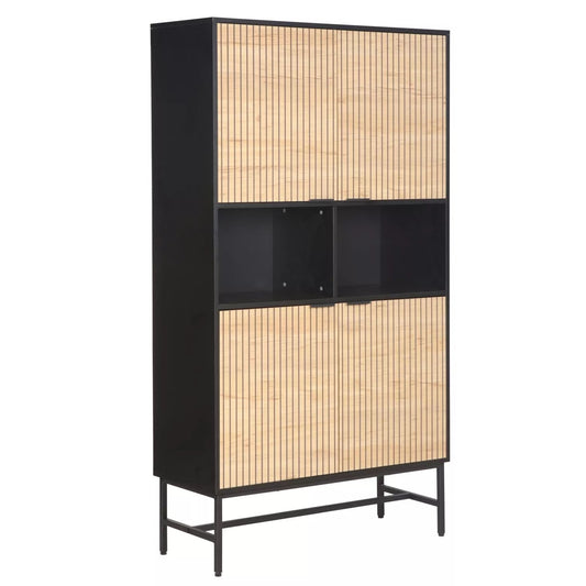 Skapis Maros 184/40/100 cm ozols/melns - N1 Home