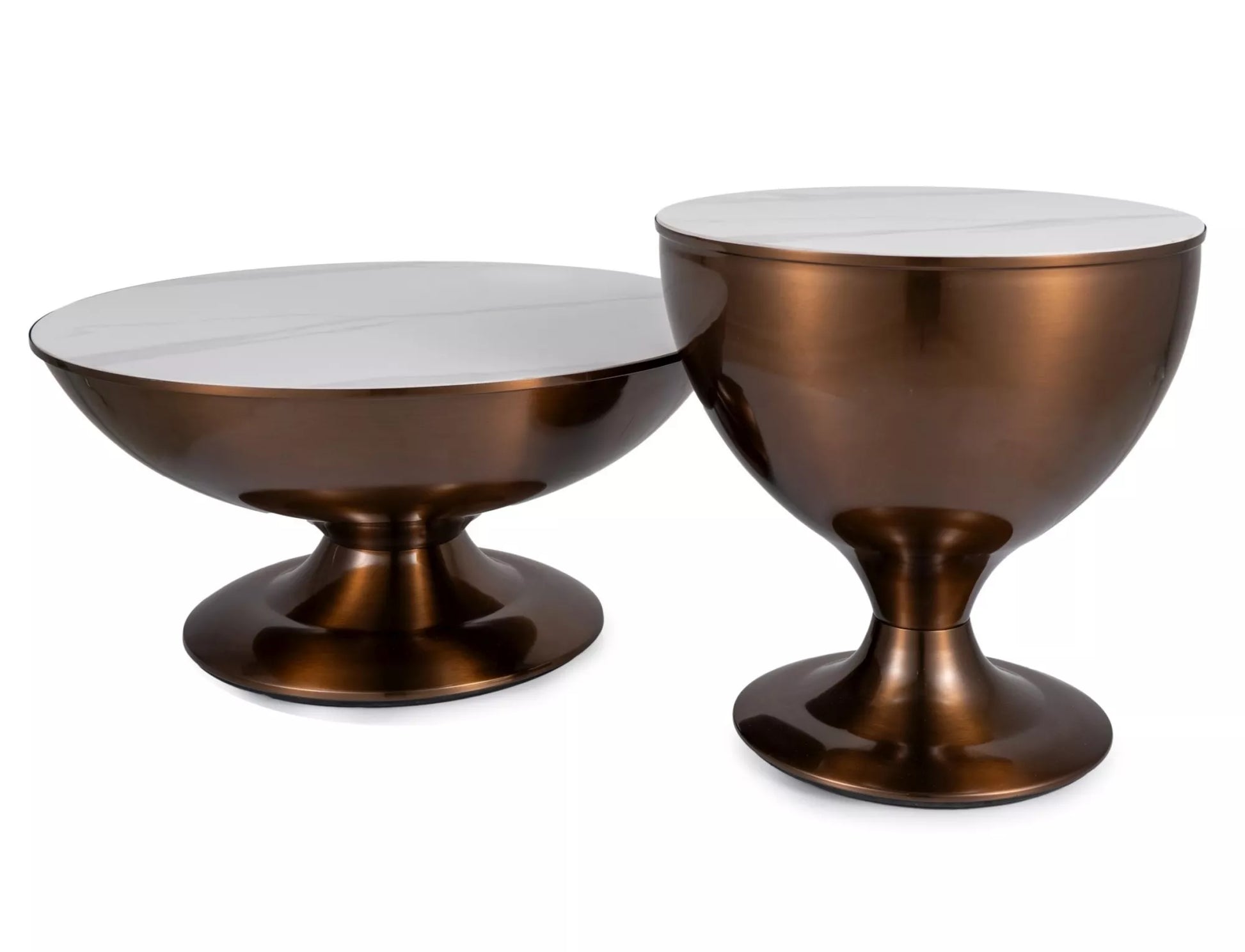 Kafijas galdiņu komplekts Sali 75/38; 50/52,5 cm brūns/balts - N1 Home