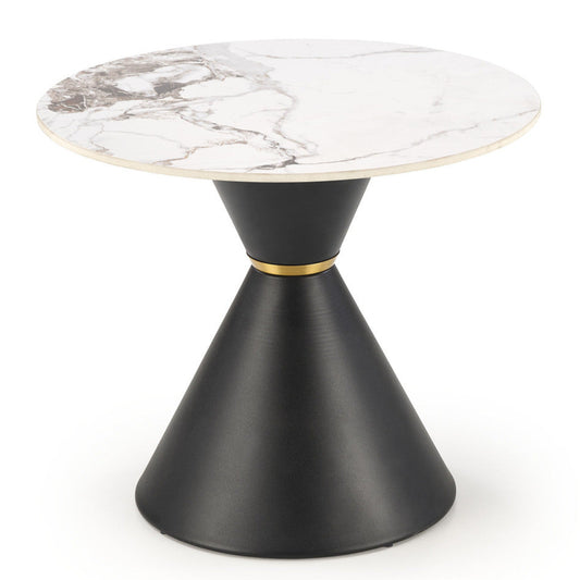 Kafijas galdiņš Gora S 60/51 cm balts marmors/melns - N1 Home