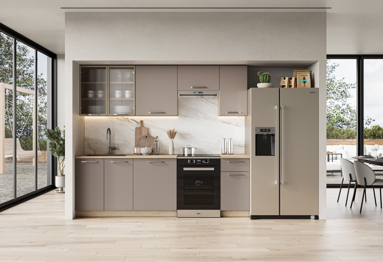 Virtuves komplekta Alika 240/72/60 cm Kremona ozols/bēšs