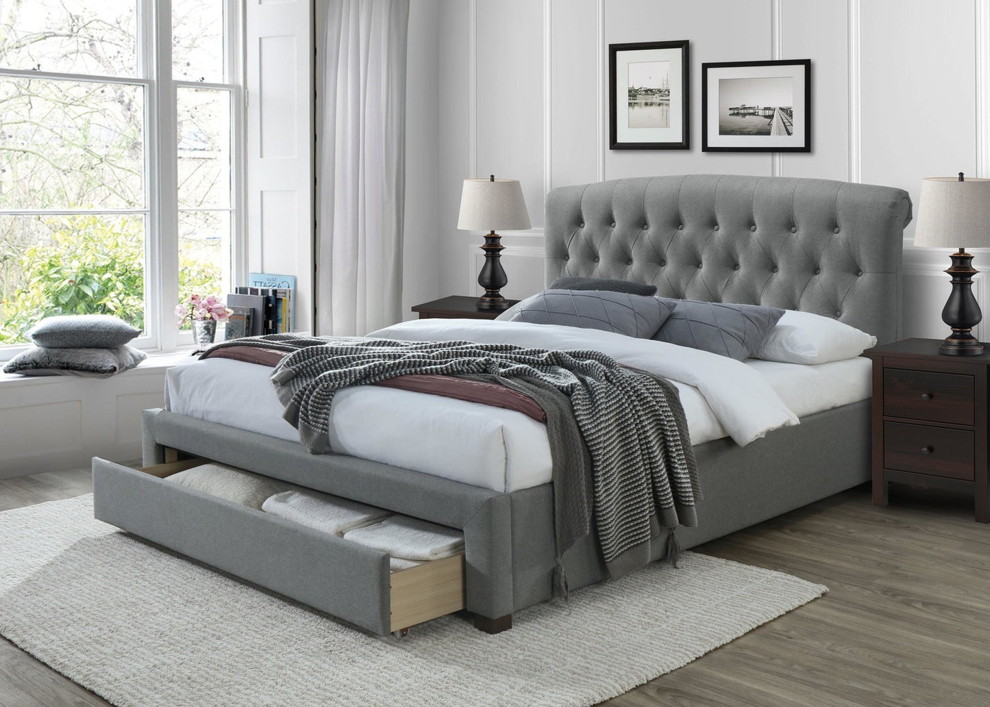 AV 160|200 cm gulta ar pelnu atvilktnēm - N1 Home