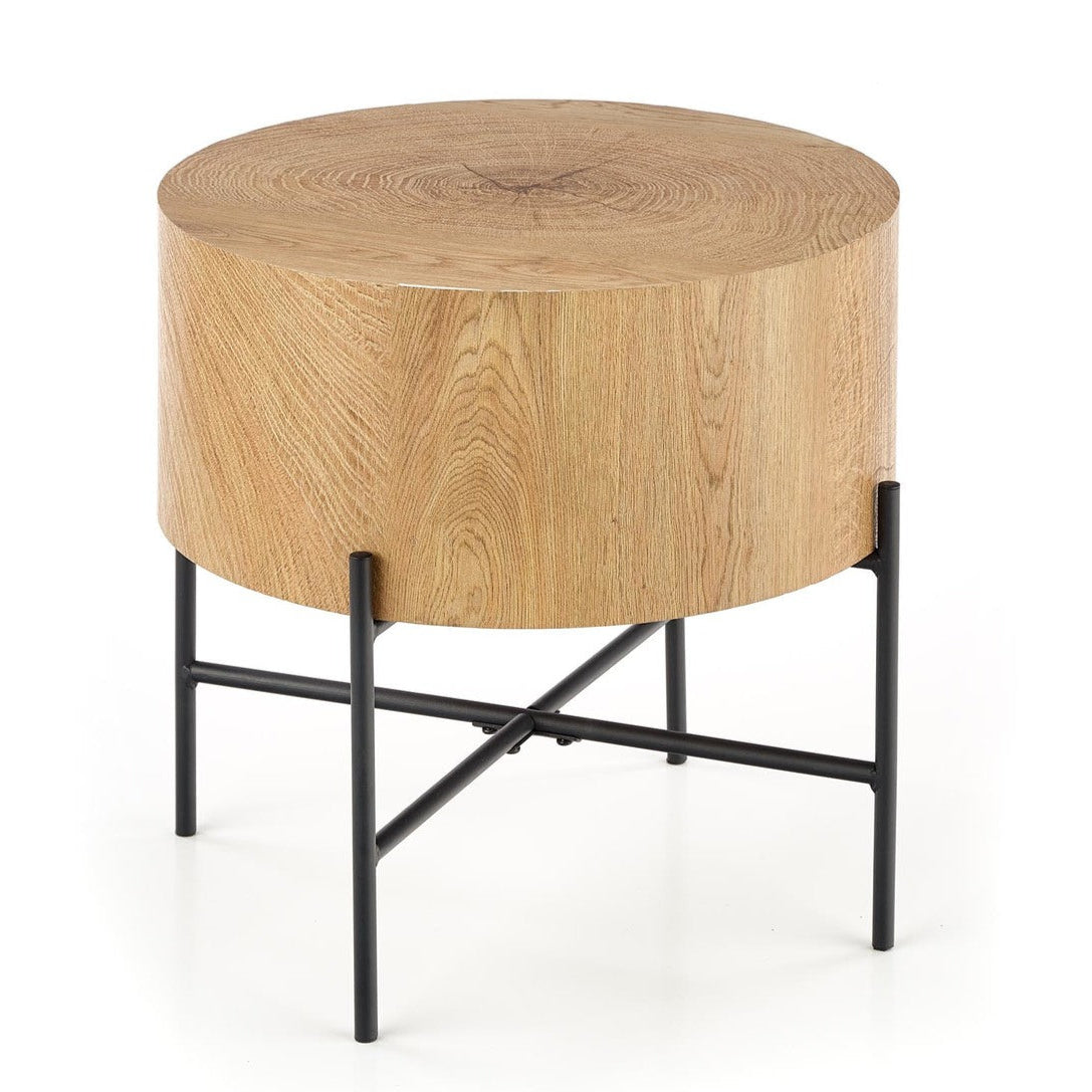 Kafijas galds Bruks 80/37 cm; 45/45 cm ozols/melns - N1 Home