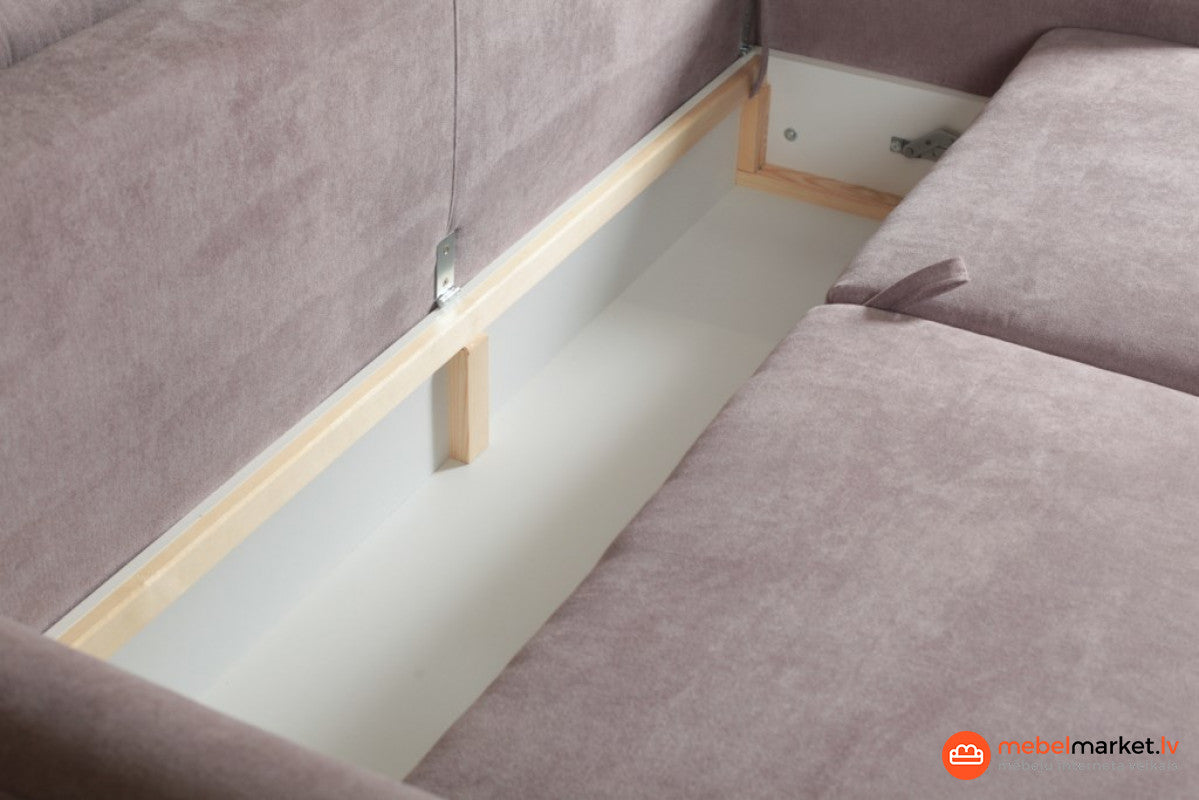 Dīvans Andi 238/104/ 76 - 90 cm rozā - N1 Home