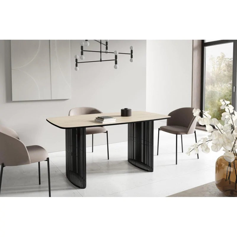 Galds Arco 160;180;200/76/90 cm Artizan ozols/melns