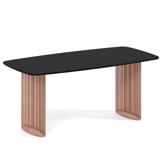 Galds Arco 160;180;200/76/90 cm melns/bronza