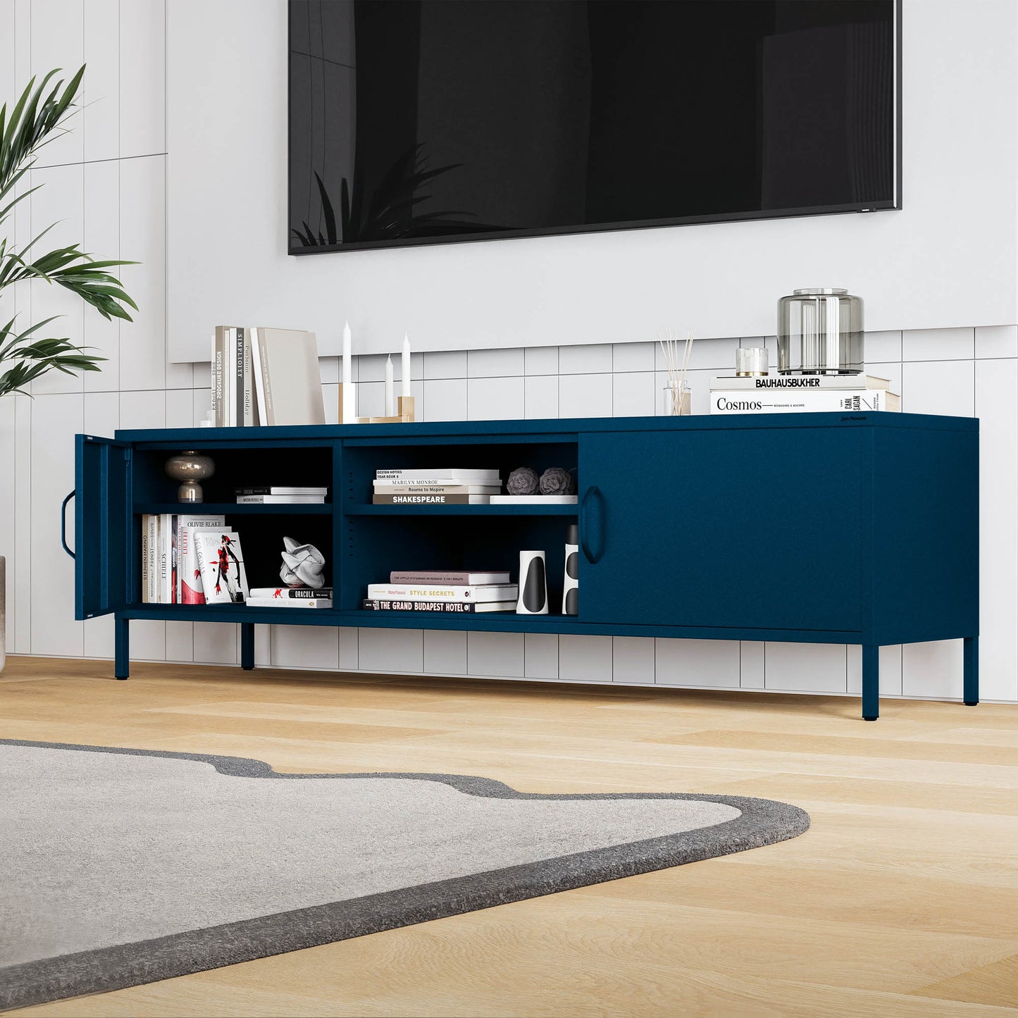 TV skapis/kumode Rosars 170/40/50 cm zils - N1 Home