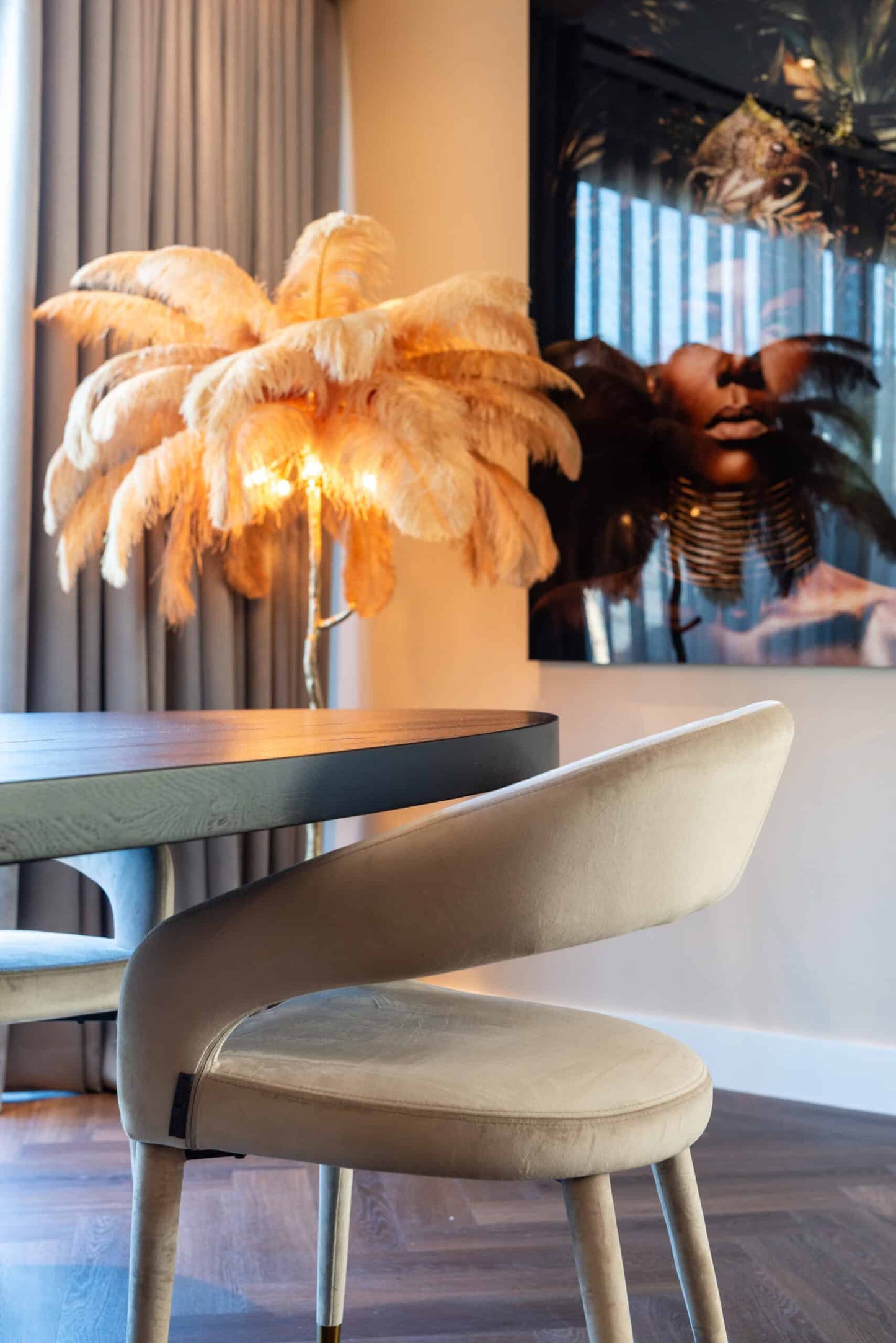 Krēsls Gia Richmond Interiors 59/81/58 cm khaki velvet fire retardant