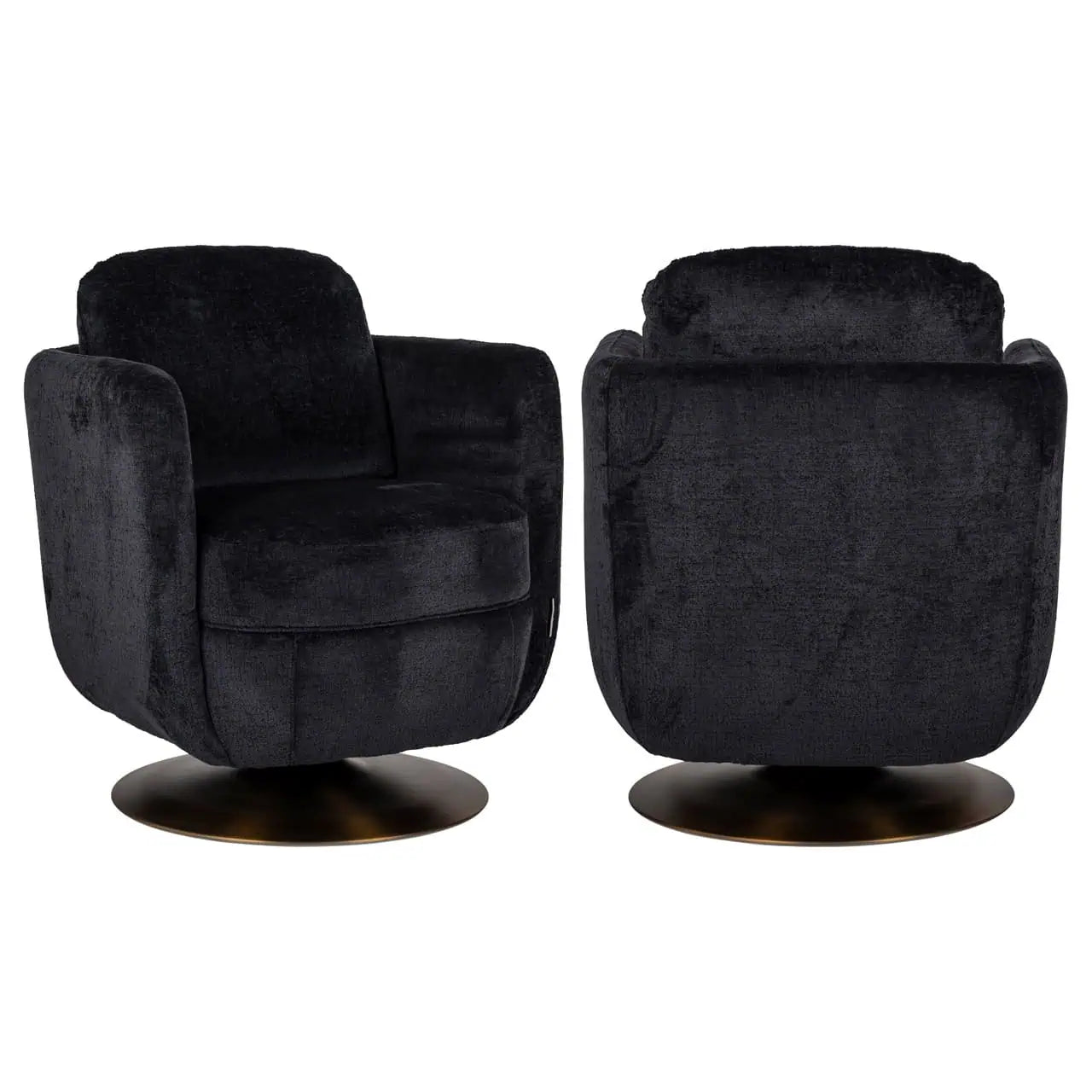 Krēsls Turner Richmond Interiors 87/72/77 cm black chenille - N1 Home