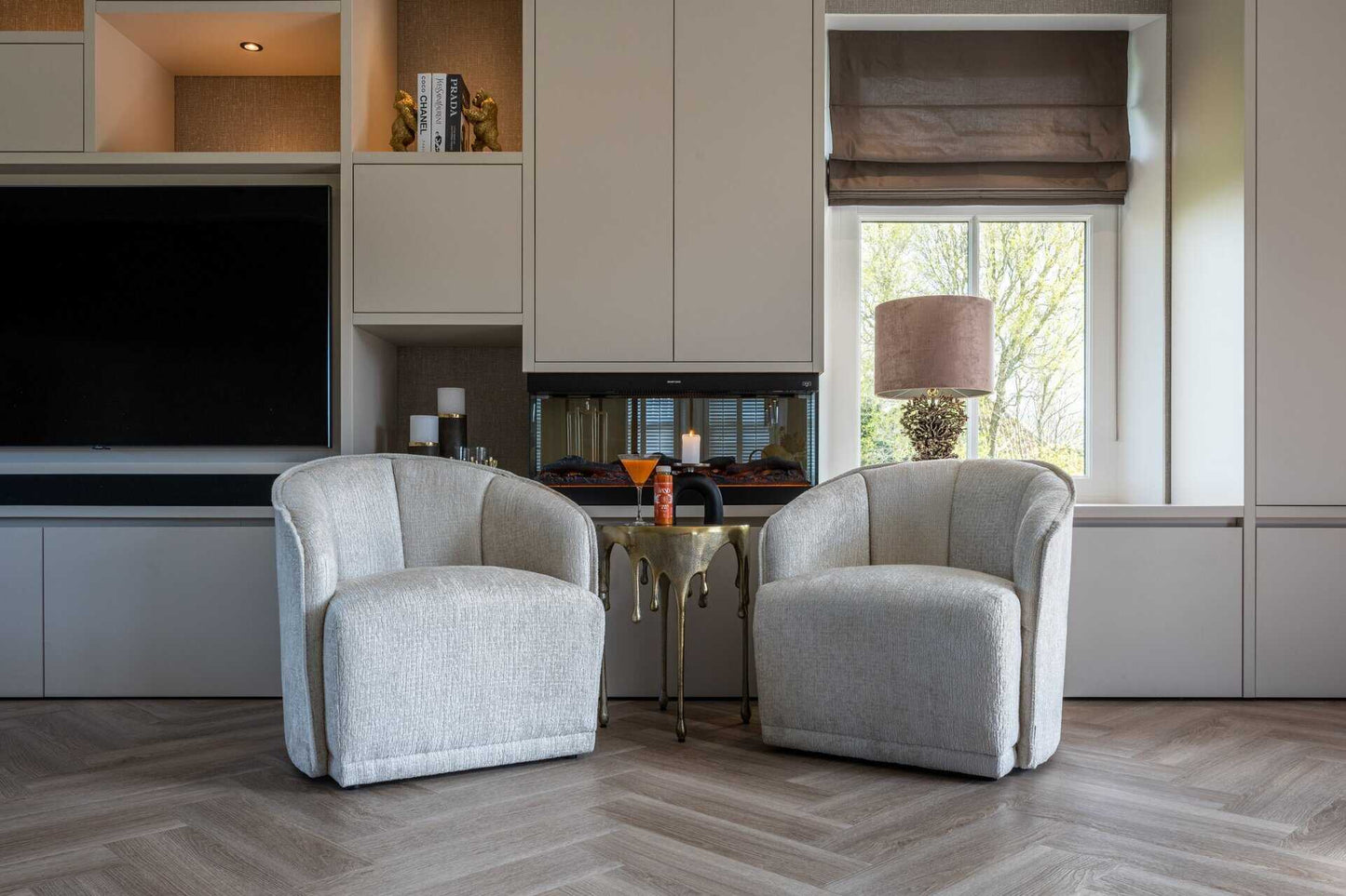 Kafijas galds Carly Richmond Interiors 43/55/43 cm brushed gold