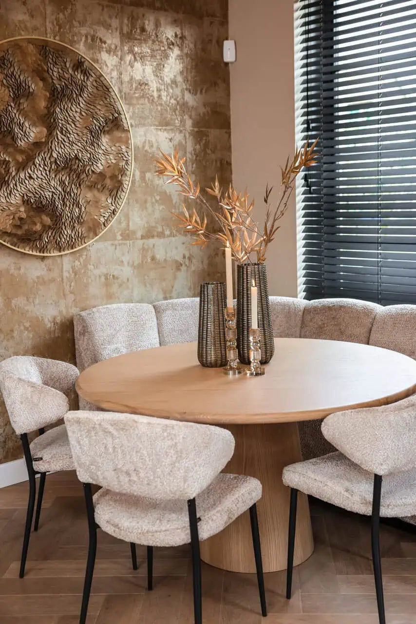 Ēdamistabas sols Hillpark round corner Richmond Interiors 90/170/115 cm lovely beige - N1 Home