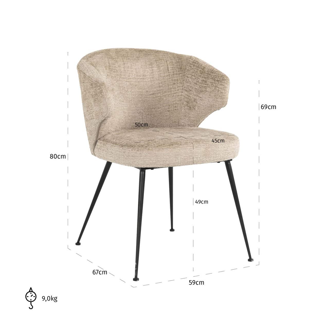 Krēsls Xandra Richmond Interiors 59/80/67 cm desert fusion