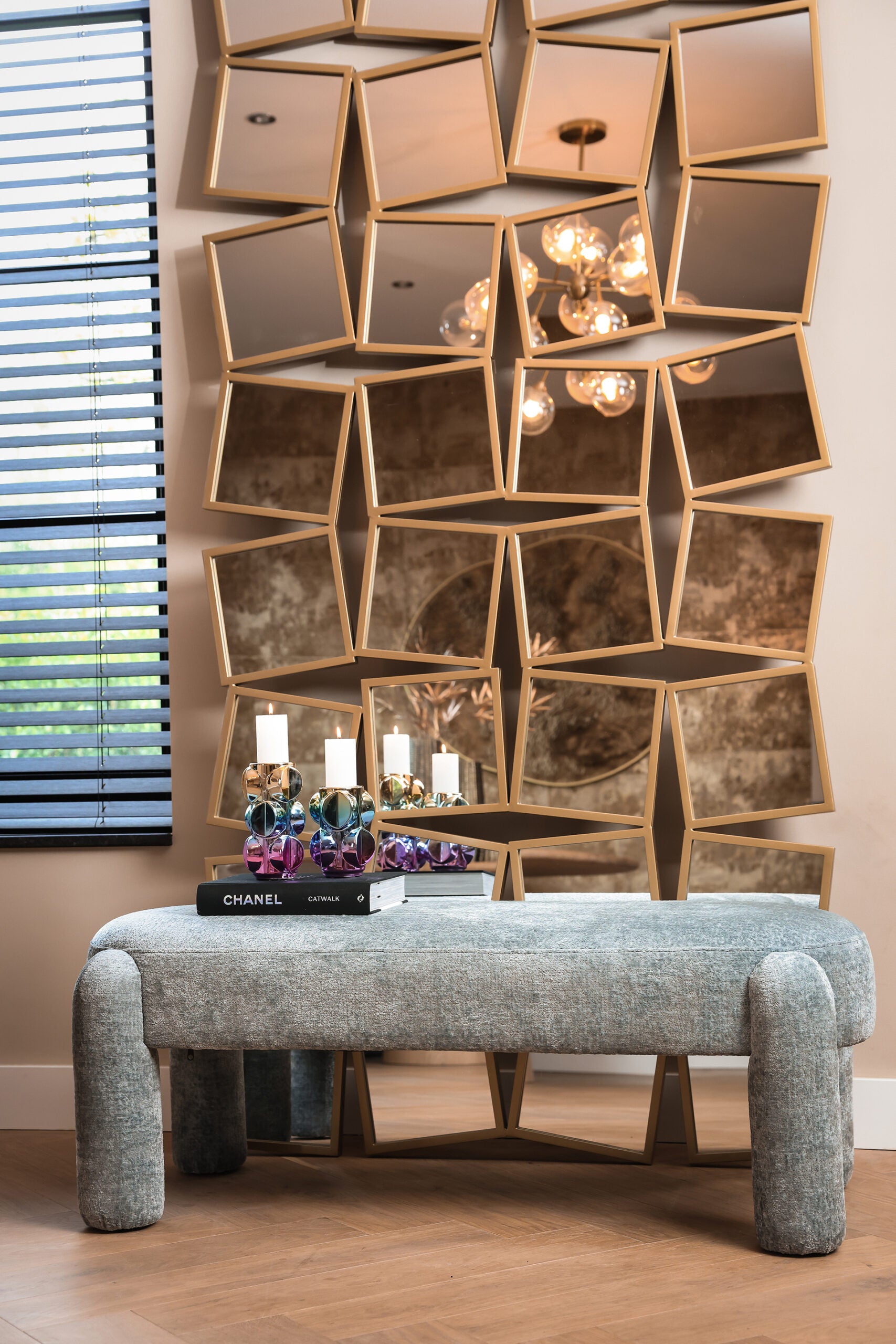 Spogulis Richmond Interiors Badia 220/112/2,5 cm zelts - N1 Home