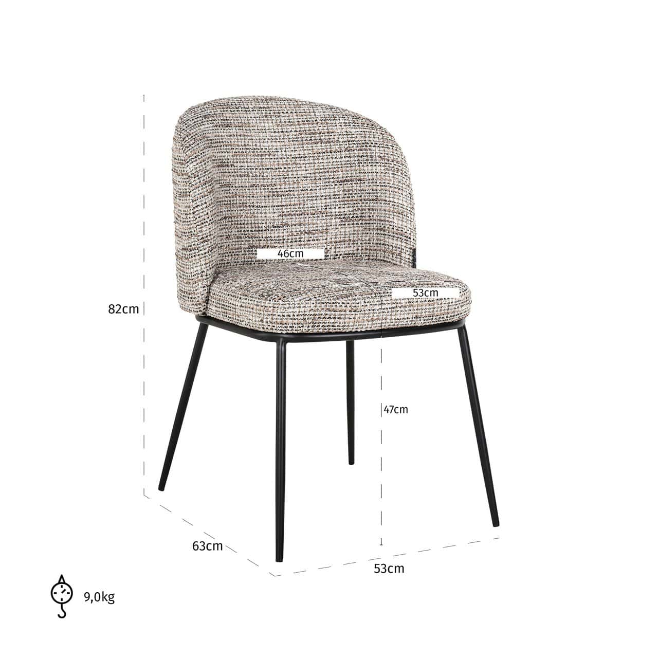 Krēsls Elvi (Set of 2) Richmond Interiors 53/82/63 cm trendy nature fire retardant